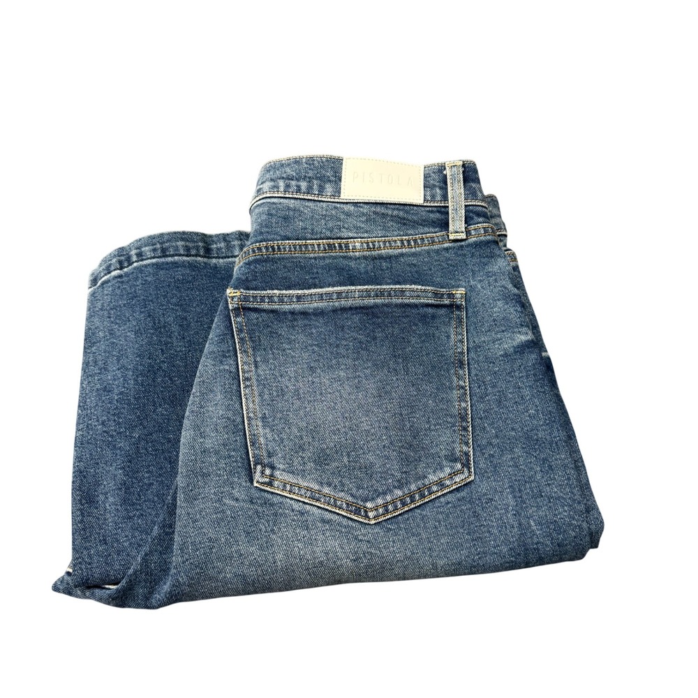 Pistola Jeans Womens 32 (34x32 ACTUAL) Lana High Rise Wide Leg Cider Blue Denim